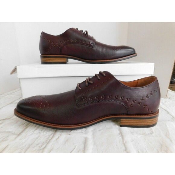 STEVE MADDEN Gable Oxford Dress Shoes Men\'s 9.5 M Burgundy Leather main image 4